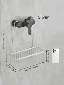 1 pezzo Portaoggetti da appendere per il bagno, Scaffale portaoggetti da bagno, Cestino portaoggetti da bagno, Portaoggetti per shampoo e gel doccia, Accessori da bagno, Organizzazione e archiviazione per il bagno