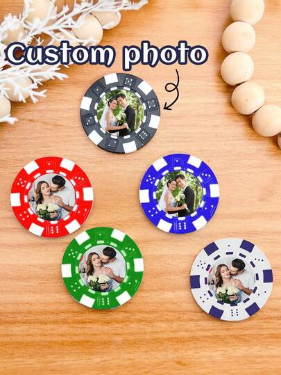 1pc/5pcs/10pcs/20PCS Custom Photo Poker Chips.There Are 5 Colors To Choose From,Wedding Keepsake Gift Chips.Poker Player Gift.Engagement Party.Drink Tokens.Unique Wedding Gifts, Wedding Souvenirs, Unique Birthday Gifts, Customized Game Night Tokens, Fun Bachelor Party Supplies, Anniversary Keepsakes, Personalized Couple Gift,Christmas Gift