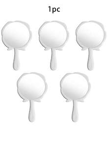 1 buc oglindă portabilă cu flori de trandafir pentru fete, oglindă mică de machiaj, portabilă, mini oglindă de machiaj, portabilă pentru studenți, oglindă mică portabilă pentru machiaj de nuntă, oglindă portabilă pentru domnișoare de onoare, oglindă de machiaj zilnică