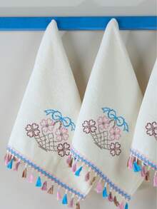 100% Cotton 3-Piece Kitchen & Bathroom Towel Set – 30x50 Cm Soft, Absorbent, Durable And OEKO-TEX Certified Multi-Purpose Towels – MADE IN TURKEY - Blue - View 2