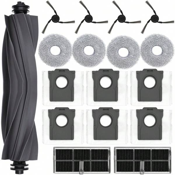 Repuestos para aspiradora Dreame L40 Ultra / X40 Ultra: Accesorios de reemplazo Cepillo lateral principal, Filtro HEPA, Paños de limpieza, Bolsa de polvo