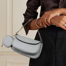 Multi Pochette Crossbody Bags For Women PU Leather Shoulder Handbag 3pcs Set-2025 - 灰色 - 查看 9