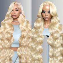 613 Lace Front Wig Human Hair Body Wave 13x4 Blonde Lace Front Wigs Human Hair Pre Plucked 200% Density 613 HD Lace Frontal Wig Transparent Lace With Baby Hair 26 Inch - S613 - Xem 1
