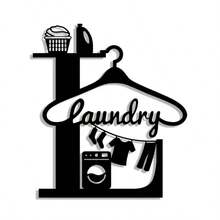 1pc Elegant Metal Wall Art Sign - Abstract Design, Suitable For Laundry Room, Perfect Home & Office Decor For Living Room, Bedroom, Patio, Kitchen - Versatile Hanging Decoration For Cafe, Bar And Farmhouse Style