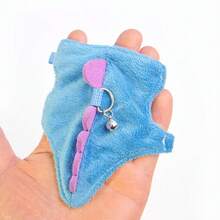 1pc Adjustable Padded Warm Dinosaur Shaped Harness Leash, Cute Dinosaur Design With Bell, Suitable For Small Pets