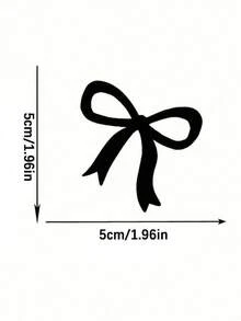 2pcs Cute Bow Ladies Car Decal - Fantasy Theme Vinyl Sticker, Glossy Finish, Cartoon Pattern Self Adhesive Glass Surface, Asymmetrical Shape, Single Use