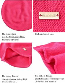 Women Beanie Hat - Rose - View 3