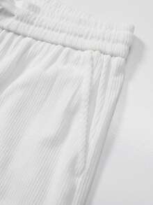 Quần nhung ống đứng thường ngày cho nam, in họa tiết cá nhân, dáng rộng, đa năng, phù hợp cho mùa xuân và mùa thu - trắng - Xem 5