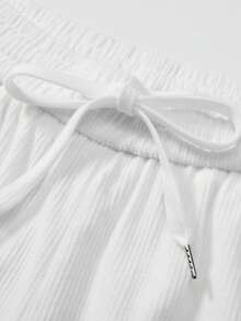 Quần nhung ống đứng thường ngày cho nam, in họa tiết cá nhân, dáng rộng, đa năng, phù hợp cho mùa xuân và mùa thu - trắng - Xem 4