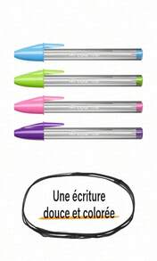 Bic Cristal Multicolour Ballpoint Pens With Wide Tip (16mm) Pens For Colourful Writing In Assorted Colours, Pack Of 15 - ColorA - 查看 6