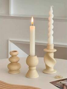 1 sfeșnic ceramic vintage, suport pentru lumânări în stil roman minimalist, accesoriu de decor pentru casă, potrivit pentru cina la lumina lumânărilor, cadou potrivit pentru decorarea camerei de zi și a dormitorului