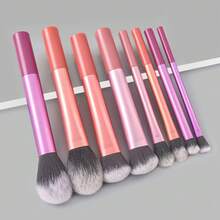 Conjunto de 8/12 pincéis de maquiagem coloridos, pincel para blush, pincel para pó solto, pincel para contorno