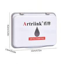 1pc Square Metal Ink Pad, Portable And Easy To Use, Quick-Drying Ink, Suitable For Stamps And Seals, Ideal For Teachers, Accountants, Financial Personnel, Stamping, Fingerprint Collection, School Supplies And Office Supplies. - Multicolor - View 8