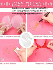 10pcs Blank Round Christmas Ornament Discs DIY Hanging Decoration Set Creative Craft Pendant Customizable Clear Bauble Kit For Christmas Tree Party Wedding Anniversary Holiday Home Decor Christmas Decorations Room Decor Winter Christmas Decorations Home Christmas Gifts Christmas Decor - Transparent - View 5