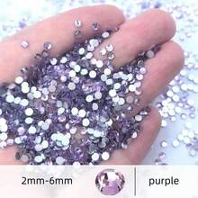 Hạt pha lê nhựa 2mm-6mm, hình kim cương đáy phẳng, màu đen không qua xử lý nhiệt, thích hợp cho các dự án thủ công DIY, trang trí cốc, chai, đồ thủy tinh, quần áo, pha lê lấp lánh số lượng lớn, đồ trang trí thủ công. - màu đen - Xem 11