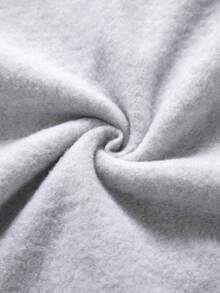 Plus Size Warm Heart Print Long Sleeve Casual Loose Hooded Sweatshirt, Autumn/Winter - Light Grey - View 10