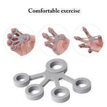 Fortalecedor de agarre de silicona, ejercitador de dedos, entrenador de fuerza de agarre, diseño suave, flexible y portátil para aliviar el dolor de artritis en la mano