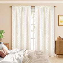 Linen Curtains For Bedroom, Double Layered Boho Curtain For Living Room Farmhouse Curtain 84 Inch Length 2 Panels Set, Rustic Curtains & Drapes Rod Pocket With Tiebacks, 52 X 84 Inch, Beige - Beige52Wx84LPackof2 - View 8