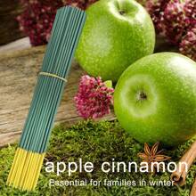 10,04 cala (25,5 cm) ręcznie robione kwiatowe kadzidełka w stylu vintage z bambusa, 12 zapachów popularnych wśród kobiet, czyste z niewielką ilością proszku, odpowiednie do domu, hotelu, studia jogi, długotrwały zapach i oczyszczanie powietrza, 30 sztuk/opakowanie