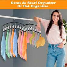 1/2pcs Multi-Function Clip Hanger And Space-Saving Organizer For Hats, Socks, Ties, Scarves, Belts; Clip Hanger Rack And Tight Clothes Storage Box For Closet, Wardrobe, Cabinet, Bathroom, Bedroom, Dorm; Durable, Versatile, Easy-Access Organizer To Maximize Small Spaces And Keep Accessories Neat And Accessible - Multicolor - View 5