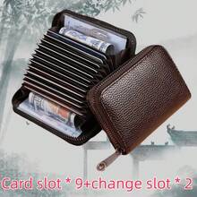 RFID Blocking Card Holder, 11 Slots: Large Capacity, Ultra-Thin Design, Suitable For Men's Wallets And Credit Cards