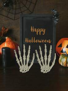 1/2 pièces Décoration de main de squelette d'Halloween, décoration d'ongle effrayante, ornements d'Halloween