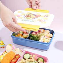 1 Set praktische auslaufsichere Studenten Lunchbox, beinhaltet Fach-Bento-Box mit Besteck & Becher, Snackbehälter, Lunchbeutel, geeignet für Schule, Outdoor, Picknick, Arbeit, Partys