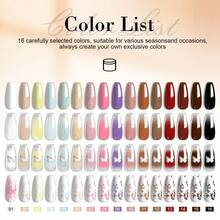LIMEGIRL Gradient Painting Gel, 16 Colors Ombre Gel Nail Polish For Ombre Nails ,Wash-Free Painting Gel Set French Manicure DIY Nail Art,Off Gel Polish Kit For Salon And Nail Art DIY At Home - Nhiều màu - Xem 3