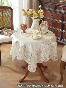 1 件 100% 涤纶厚天鹅绒面料优雅 3D 金线刺绣蕾丝花边桌布,适用于厨房、餐桌、会议桌、方桌/圆桌、书桌、咖啡桌、梳妆台、家居装饰、派对、节日、婚礼、别墅、庭院、野餐、橱柜、钢琴罩、客厅、卧室、室内/室外、所有季节、矩形/方形桌布、房间装饰、派对、婚礼、户外家具,多种尺寸可供选择 - 米色 - 查看 18