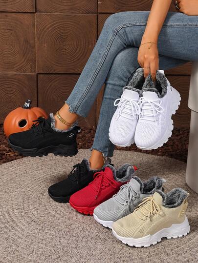 ZOSIVC 女士防滑健身徒步靴，保暖内衬舒适休闲鞋，户外运动公路跑步鞋