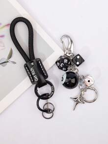 8 Ball Dice Charm Keychain - Cute Bag Purse Handbag Accessories - Y2K Aesthetic Key Chain For Women Men Halloween Accessories Teachers Day Bag Accessories Lanyards With Id Holder Car Accessories Bag Charms