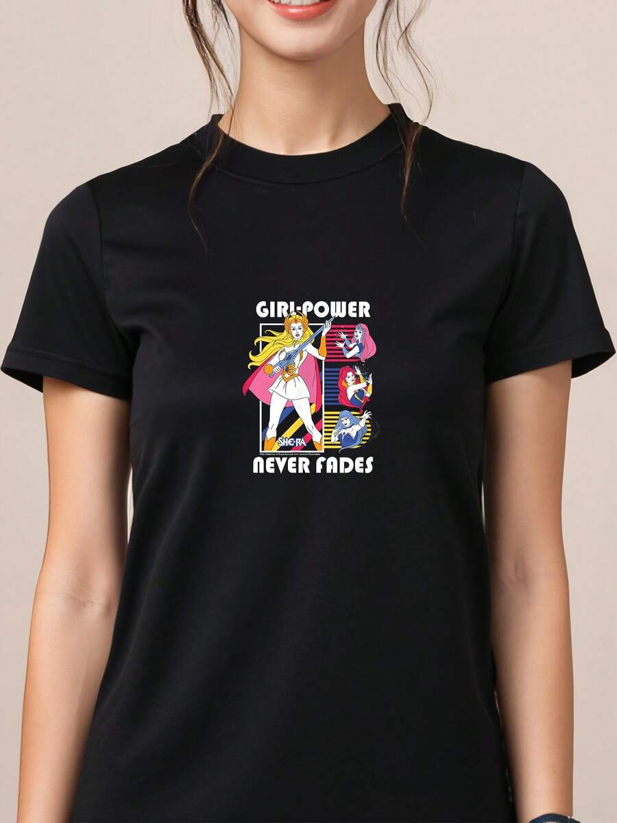 She-Ra---Girl-Power-Never-Fades-T-Shirt - Black - View 1