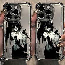 Custodia per telefono adatta per iPhone 16, 15, 14, 13, 12, 11 Pro Max, X, XR, XS MAX, 8, 7 Plus, con motivo anime, rivestimento, antiurto, guscio trasparente morbido