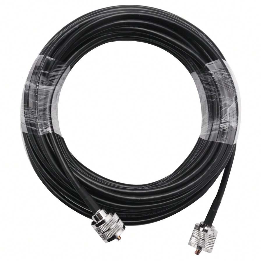 BOOBRIE RG58 UHF Cable 15 PL259 adaptador UHF acho a UHF Cable de antena de radio Aateur