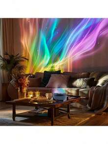 1pc Aurora Projection Floor Lamp, Remote Control, Multi-Color Switching, Suitable For Indoor Space Wall Decor, Perfect Gift For Couples, Family And Friends. Easter Gift - Multicolor - View 7
