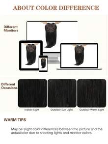 18 Inch Layered Synthetic Hair Topper For Women With Thinning Hair - Multicolor - View 11