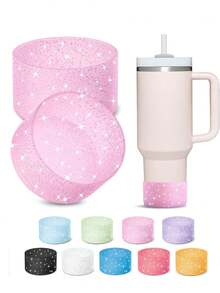 1 件/2 件硅胶保险杠保护套，适用于 Adventure 40 盎司和 IceFlow 20 盎司 30 盎司，硅胶保护水瓶底套，兼容 Tumbler - 無色 - 查看 10