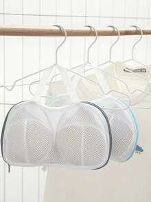 1 حقيبة غسيل حمالة صدر مع مقبض، مريحة للتعليق والتجفيف، حقيبة تخزين حمالة صدر مقاومة للغبار ومانعة للتشوه