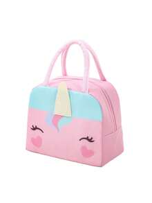 1 Túi xách tay trẻ em, Túi xách dễ thương, Túi đựng đồ ăn trưa dung tích lớn họa tiết hoạt hình, Túi cách nhiệt họa tiết 3D, Lựa chọn lý tưởng làm quà tặng - Nhiều màu - Xem 8