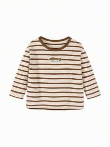 mini bala 儿童长袖T恤柔软透气耐穿舒适秋季日常上衣 - 咖色調 - 查看 4