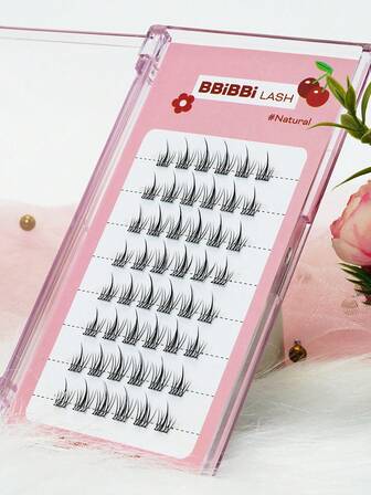 48pcs/Set Natural Looking Reusable Eyelashes Without Glue, 8 Rows, Suitable For Beginners, Daily Makeup Or Outings