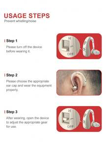 Hearing Amplifier Has Ear Hook, Noise Reduction, Sound Reinforcement, Auxiliary Hearing Amplification And USB Charging, And The Sound Behind The Ear Of The Loudspeaker For The Elderly Is Clear.