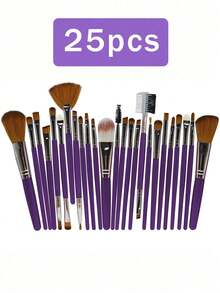 41件套专业化妆工具套装，大容量化妆包套装，包含：1个化妆包、20支化妆刷、1个发带、2个腕带、4个水滴形化妆海绵、4个三角粉扑、4个迷你水滴形化妆海绵、4个迷你指套粉扑、1个清洁工具，适用于液体彩妆、粉状彩妆和遮瑕膏，旅行化妆刷套装，大容量收纳包，圣诞礼物，女士礼品之选。