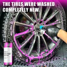 Ryekew Ryekew Spray de lavado de autos de 100ML ROSA Espuma de pretratamiento Capa de espuma densa y fluida Espuma rosa natural