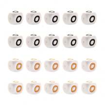 10pcs 12mm Simple Style White Base Black Letter + White Base Gold Letter Silicone Beads, DIY Jewelry Making Initial Letter Festival Gift Decorative Beads