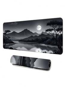 Luken Gamer Mouse Pad 65x32cm Non-Slip Moonlight Night 3 - Negro - Ver 1