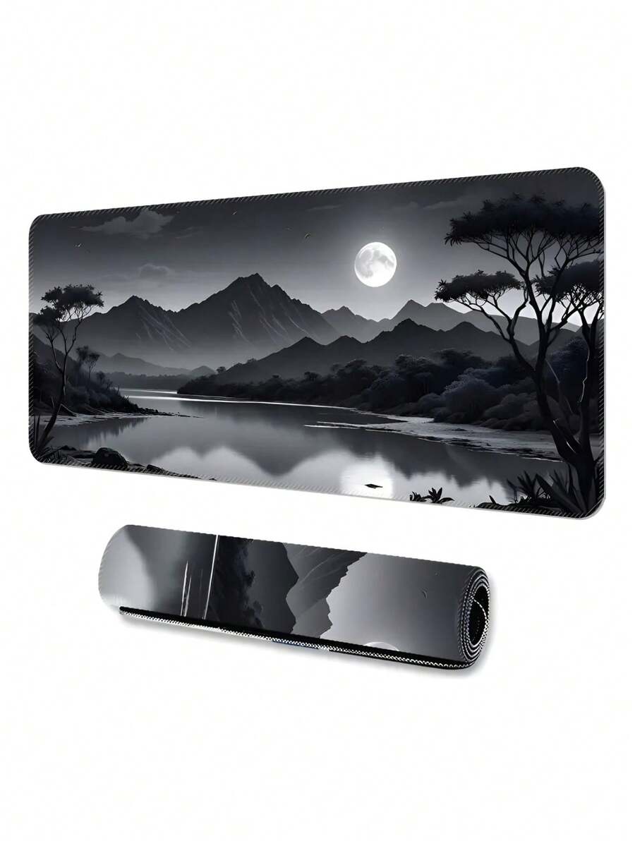 Luken Gamer Mouse Pad 65x32cm Non-Slip Moonlight Night 3 - Negro - Ver 1