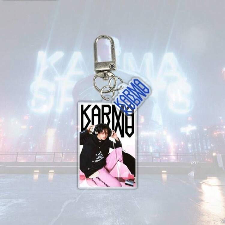 1 pièce Porte-clés collector en acrylique du groupe d'idoles K-Pop KARMA - Cadeau d'anniversaire, cadeau de fête, cadeau parfait, marchandise - Multicolore - Voir 12