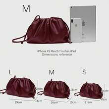 Dressy Pleated Vegan Leather Clutch Purse Soft Cloud Dumpling Clutch Bag Women PU Evening Purse Handbag - Màu tím - Xem 2