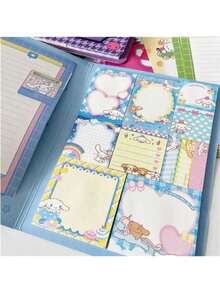 Libreta de notas Kawaii y linda de Sanrio con diseños de My Melody, Kuromi y , libreta de pegatinas para estudiantes, regalo de cumpleaños